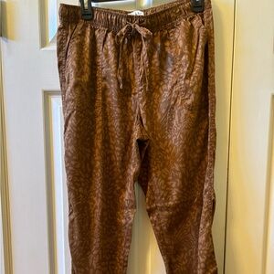 Nicole Miller Brown print joggers size M
